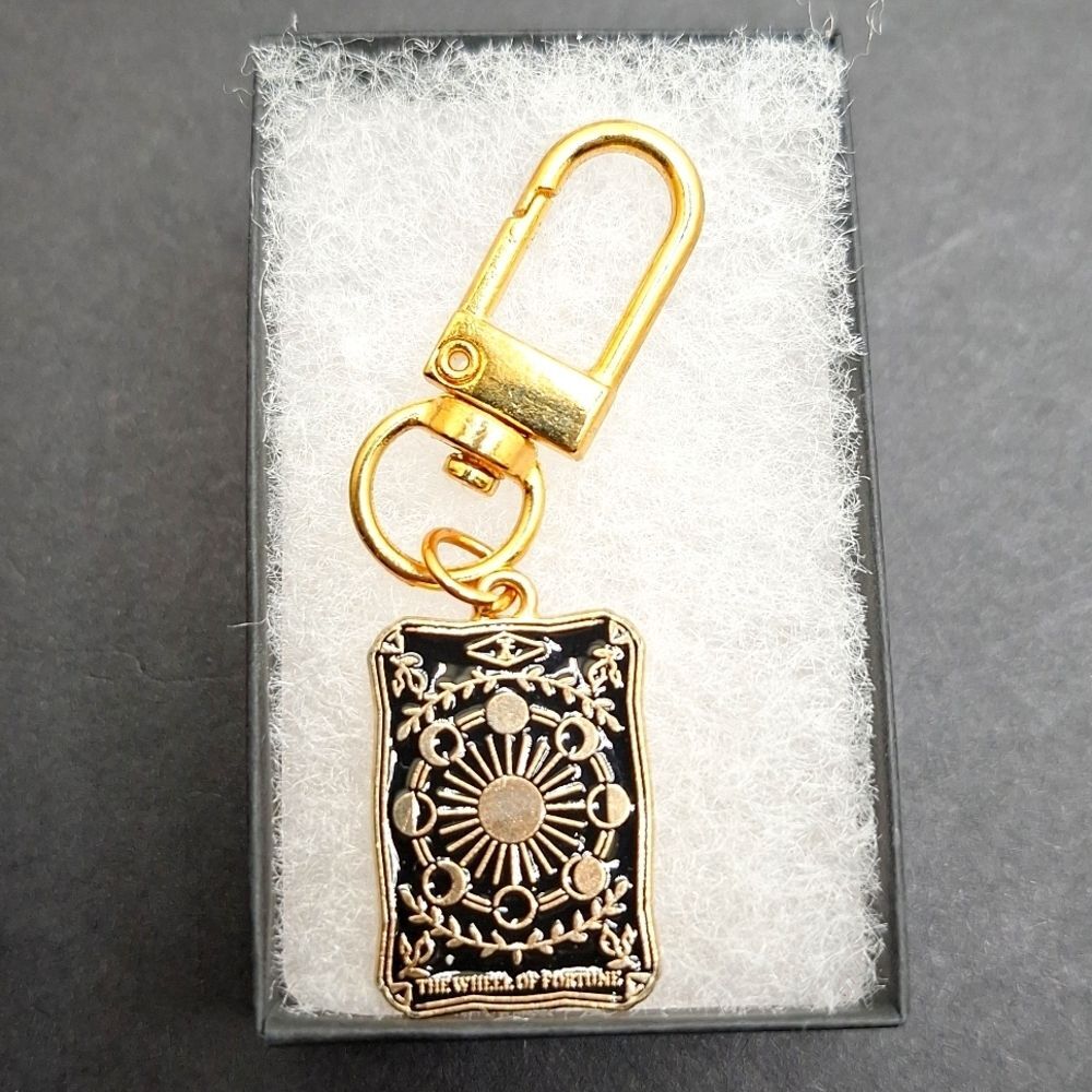 The wheel of fortune tarot card keychain